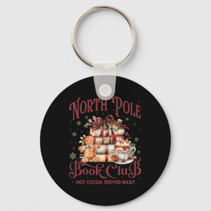 North Pole Book Club Hot Cacao Rendieren Bibliothe Sleutelhanger