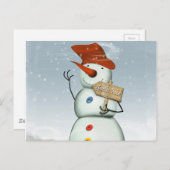 North Pole Bound Snowman Briefkaart (Voorkant / Achterkant)