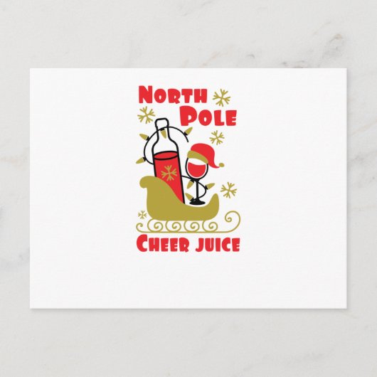 North Pole Cheer-sap Uitnodiging Briefkaart (Voorkant)