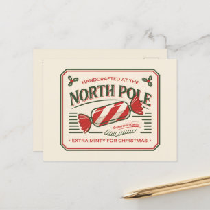 North Pole Christmas mints voeg bericht toe Feestdagenkaart