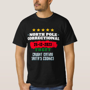 North Pole Correctionele Diefstal Gevangen Eating T-shirt