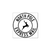 North Pole Express Mail Rendier Leveringsstempel Rubberstempel (Afrduk)