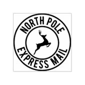 North Pole Express Mail Rendier Leveringsstempel Rubberstempel (Afrduk)