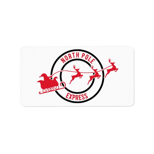 North Pole Express Mail rendieren levering Sticker (Voorkant)