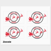 North Pole Express Mail rendieren levering Sticker (Vel)