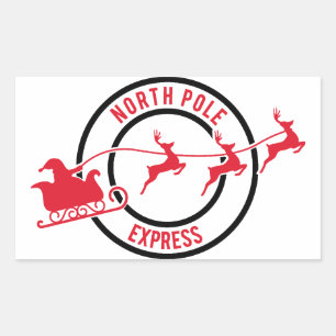 North Pole Express Mail rendieren levering Sticker