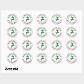 North Pole Express Mail rendieren Ronde Sticker (Vel)