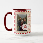 North Pole Express treinkaartje Kerstfoto Mok (Links)