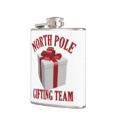 North Pole Gifting Team aangepaste naam kolf Heupfles (Links)