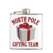 North Pole Gifting Team aangepaste naam kolf Heupfles (Voorkant)