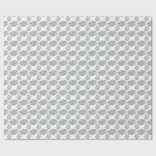 North Pole Hot Cocoa  Stamp Pattern Cadeaupapier (Vlak)
