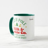 North Pole Milk and Cookie Company Kerstmis Mok (Voorkant links)