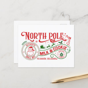 North Pole Milk koekje kerst Feestdagenkaart