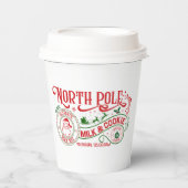North Pole Milk koekje kerst Papieren Bekers (Voorkant)