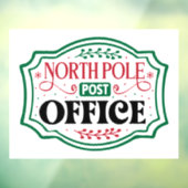 North Pole Post Kantoor Kerstmis Raamsticker (Vel 3)