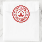 North Pole Post Kantoor Ronde Sticker (Tas)