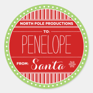 North Pole Productions Kerst sticker Labels