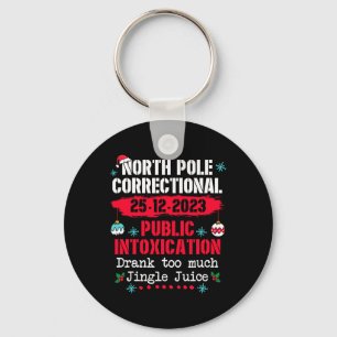 North Pole Public Intoxication Drink te veel Jing Sleutelhanger