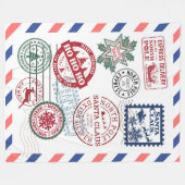 North Pole Santa Mail Christmas  Fleece Deken (Voorkant (Horizontaal))