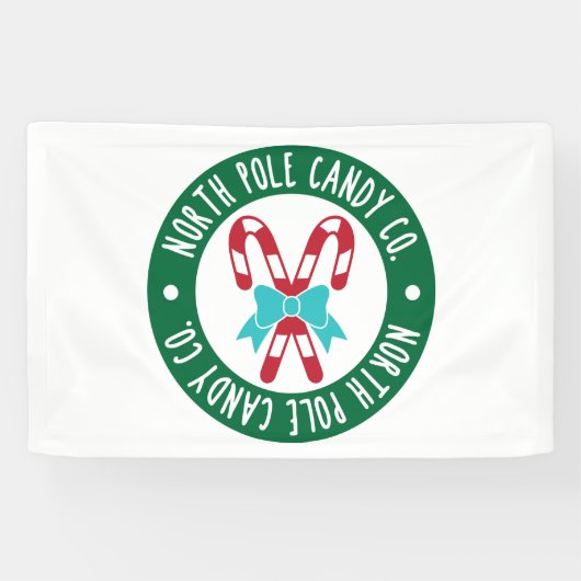 North Pole Snoep Company Holiday Spandoek (Horizontaal)