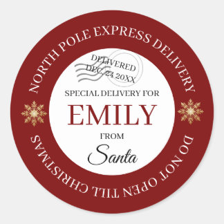 North Pole Special Delivery Stickers
