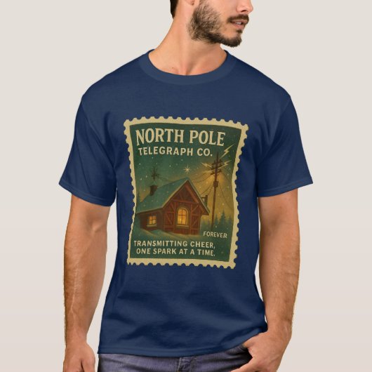  North Pole Telegraph Co. T-shirt (Voorkant)