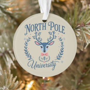 North Pole Universiteit Kerst Chinoiserie Rendier  Ornament