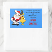 North Pole Verzendlabel Sticker (Tas)