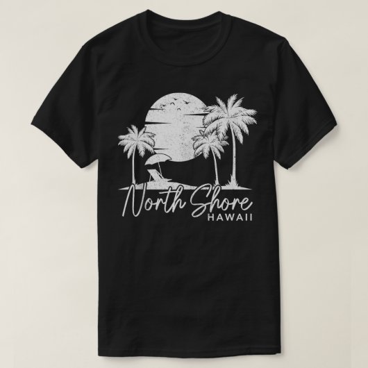 North Shore Beach Hawaii Surf  Sunset Surfe T-shirt (Design voorkant)
