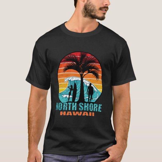 North Shore Beach Hawaii T-shirt (Voorkant)