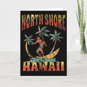 North Shore Hawaï Strand Surfen Zomer Vakantie Vin Kaart