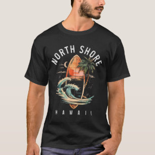 North Shore Hawaï surfbord Oahu Haleiwa surfen T-shirt