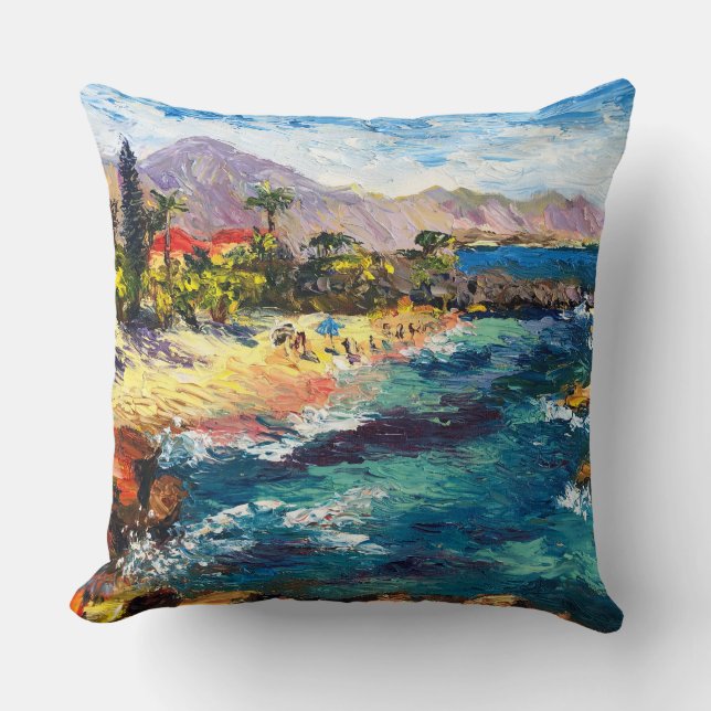 North Shore Hawaii 3 tables pillow Kussen (Voorkant)