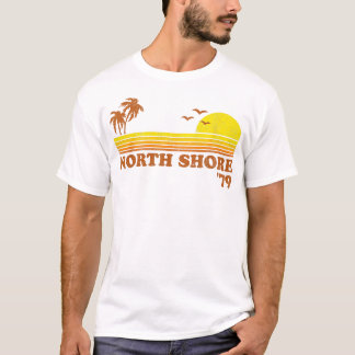  North Shore Hawaii Beach Retro Surfen 70s T-shirt