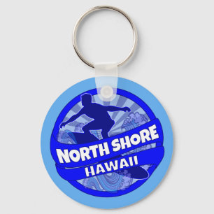 North Shore Hawaii Blue Surfer logo sleutelhanger