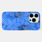 North Shore Hawaiian Hibiscus Stripes Blue Case-Mate iPhone Case (Achterkant (horizontaal))