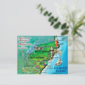 North South Carolina USA Kaart (Staand voorkant)