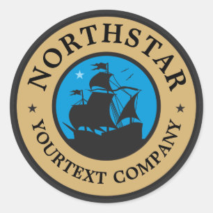North Star logo Ronde Sticker