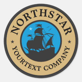 North Star logo Ronde Sticker