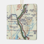 North Stratford NH kaart Keramisch Ornament (Links)