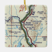 North Stratford NH kaart Keramisch Ornament (Voorkant)