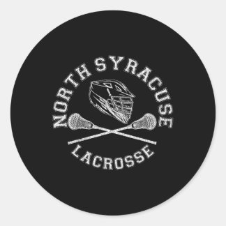 North Syracuse Lacrosse  Distressed Retro L Ronde Sticker