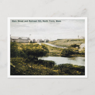 North Truro MA, Main St, Railroad Hill 1910-jaren Briefkaart