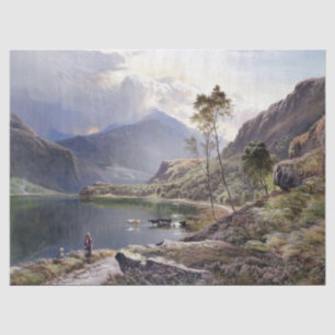North Wales Lake Cows Shepherd UK Tissue Paper Tissuepapier