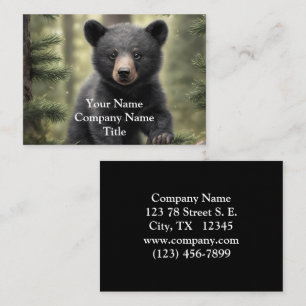 North Woods Little Black Bear Cub Carte de visite