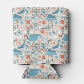 North Zee Cute Doodle Patroon Blikjeskoeler (Achterkant)