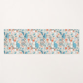 North Zee Cute Doodle Patroon Yogamat (Voorkant (horizontaal))