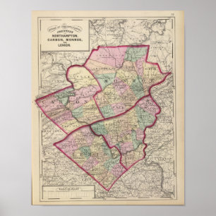 Northampton, Carbon, Monroe, provincie Lehigh Poster