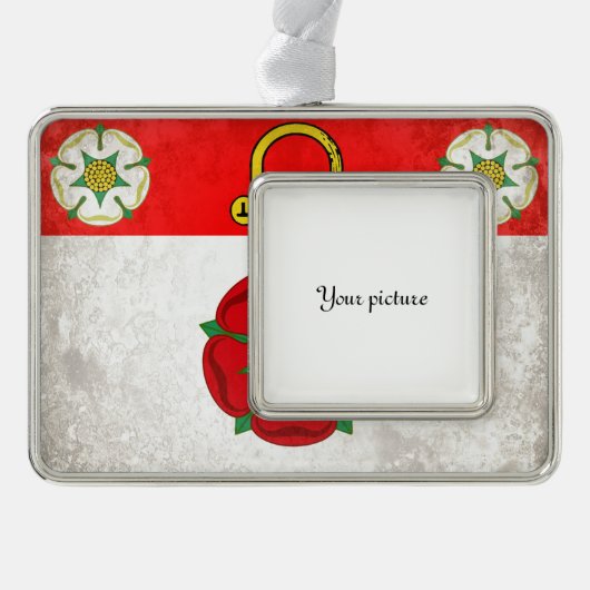 Northamptonshire Verzilverd Kader Ornament (Voorkant)