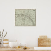 Norther Night Sky-kaart Poster (Keuken)